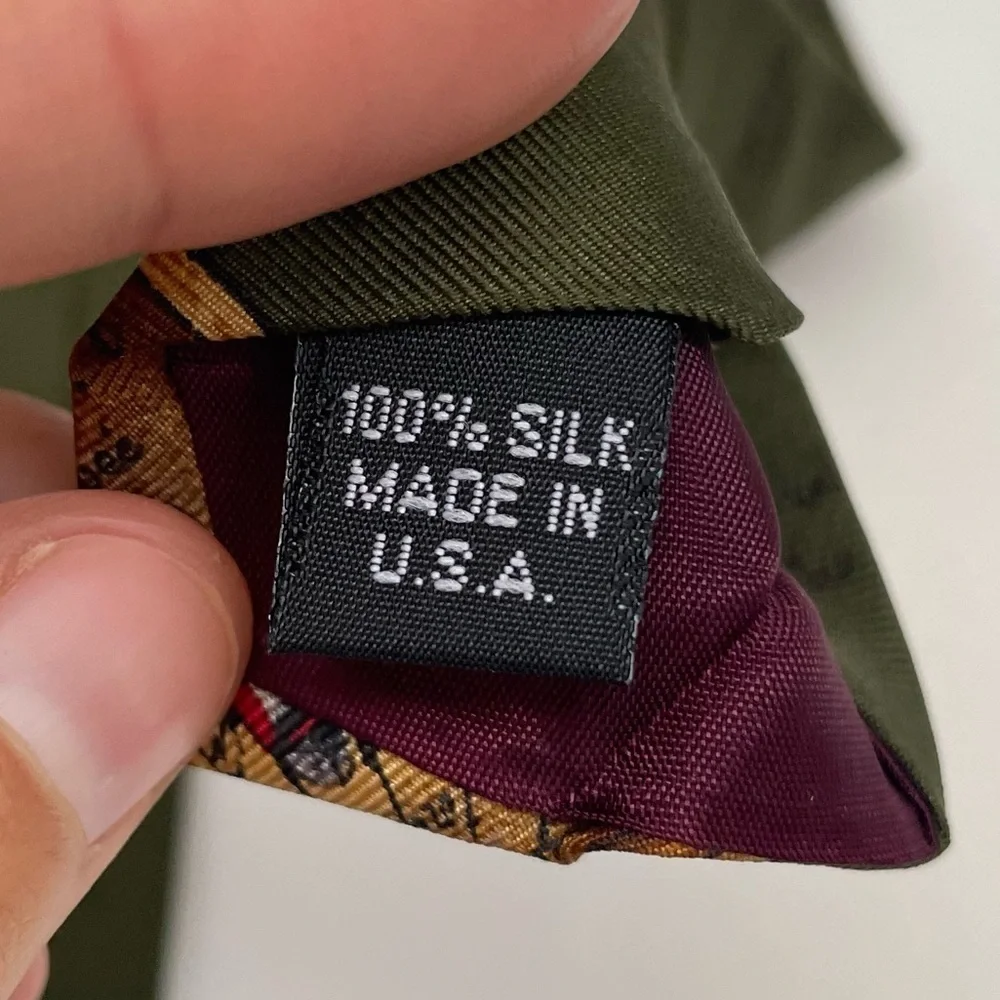 Vintage novelty Silk tie geography teacher history travel biology science artsy